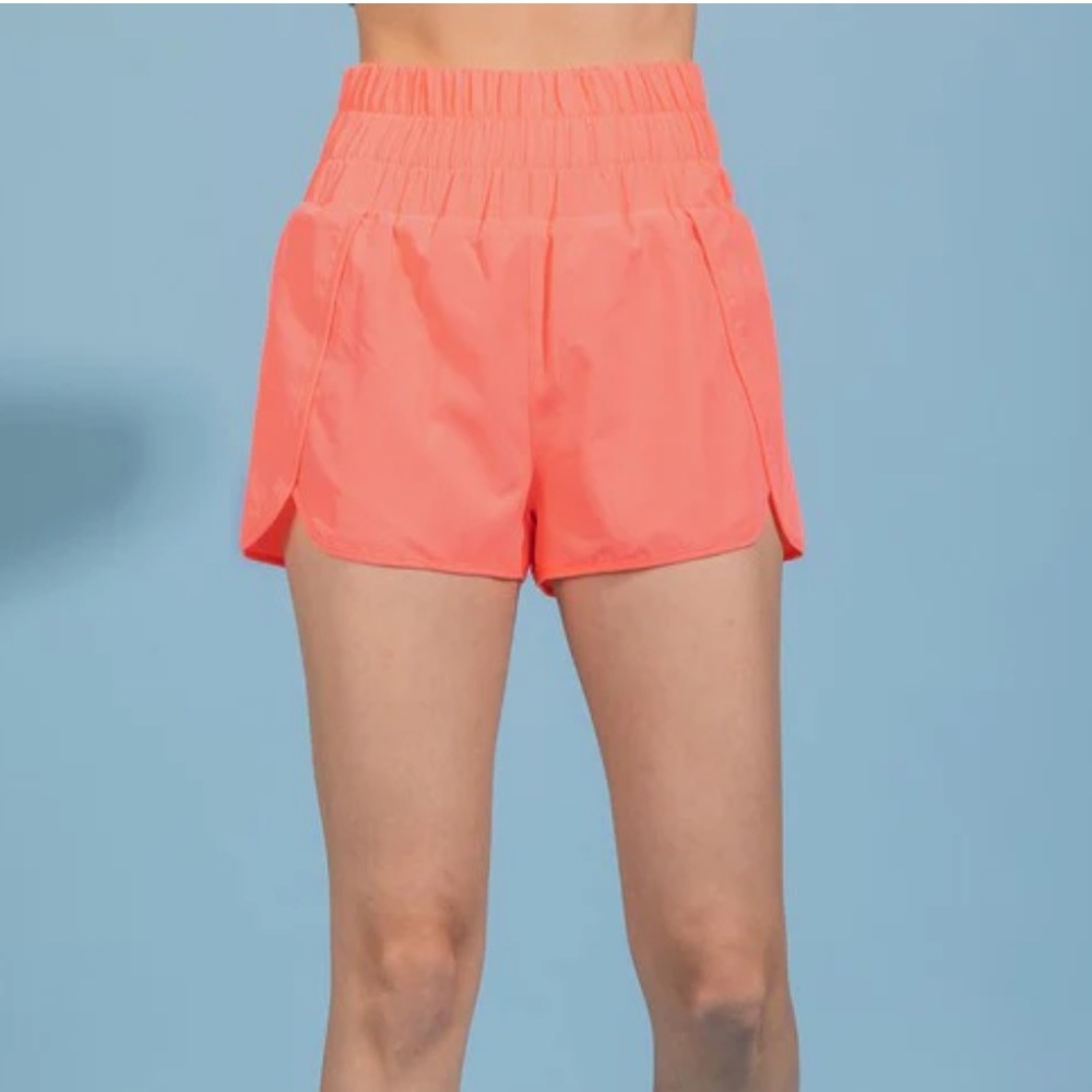 Thrive Boutique Coral High Rise Athletic Shorts